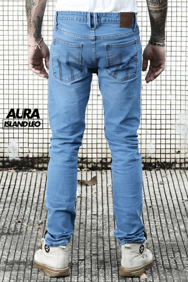 Light Sky Blue Vibe - AURA Island Leo Jeans - Image 3