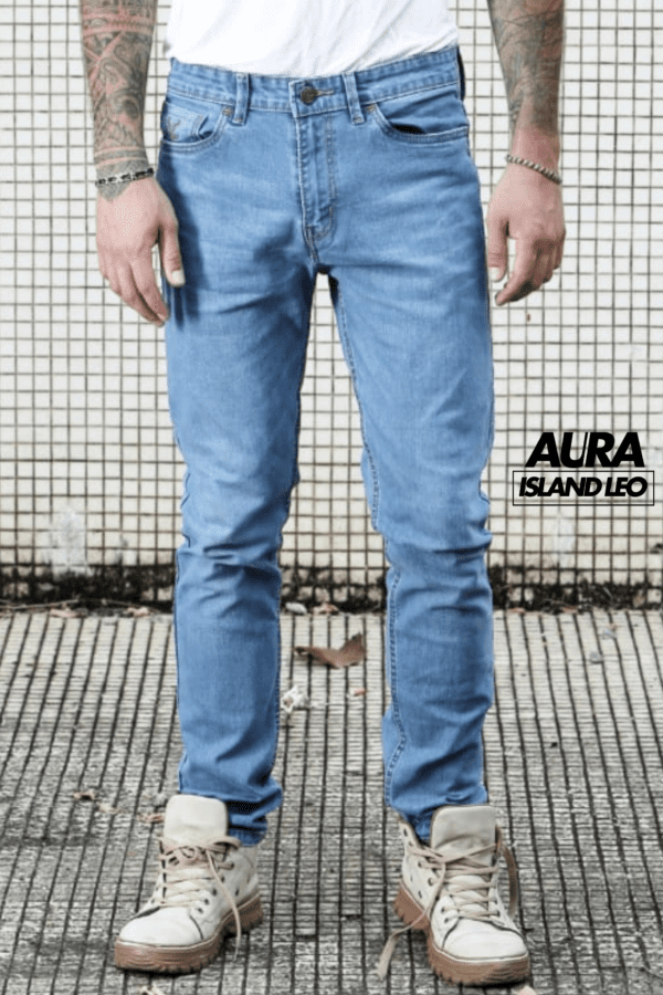 Light Sky Blue Vibe - AURA Island Leo Jeans - Image 2