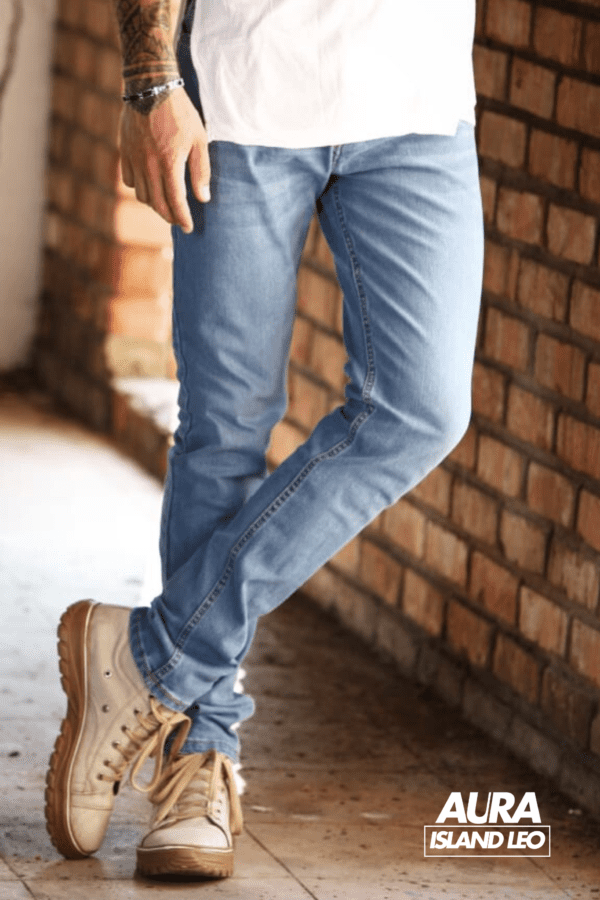 Light Sky Blue Vibe - AURA Island Leo Jeans