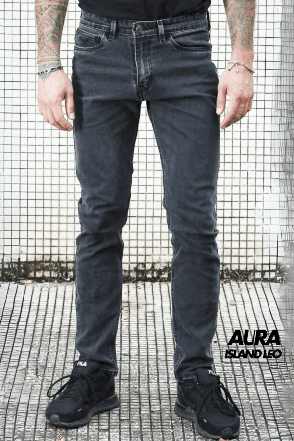 Mid Night Grey - AURA Island Leo Jeans - Image 2