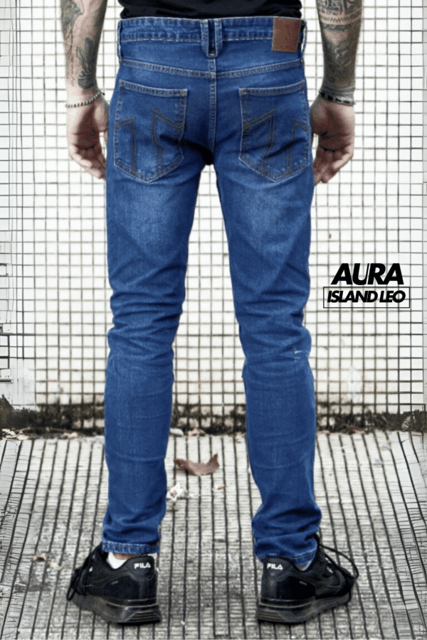 Mid Blue Vibe - AURA Island Leo Jeans - Image 3