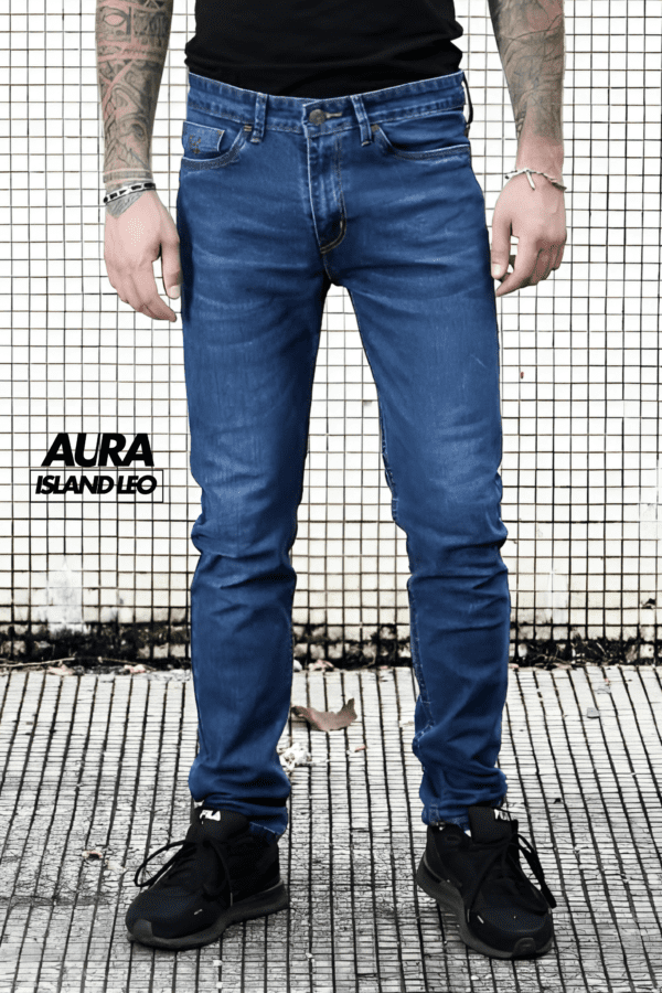 Mid Blue Vibe - AURA Island Leo Jeans - Image 2