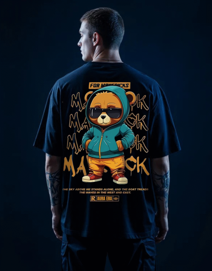 Maverick Bear Streetwear Oversized Unisex Tee - Image 1