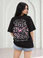 Time Never Stops Oversized Unisex Tee