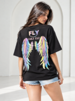 Aura Wings FLY Oversized Unisex Tee - Image 5