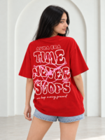 Time Never Stops Oversized Unisex Tee - Image 4