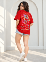 Everything Will Be Okay Oversized Unisex Tee - Image 3