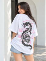 Dragon Flow World Oversized Unisex Tee - Image 4