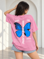 Crush Like a Butterfly Oversized Unisex Tee - Image 3