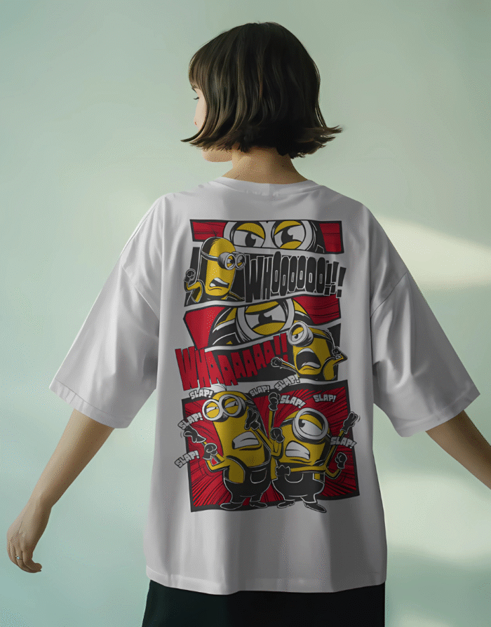 Minion Slap Attack Oversized Unisex Tee - Image 1