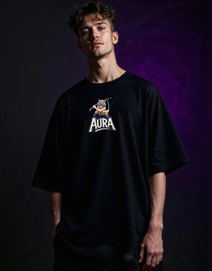 Boar Rage Aura Oversized Unisex Tee - Image 2