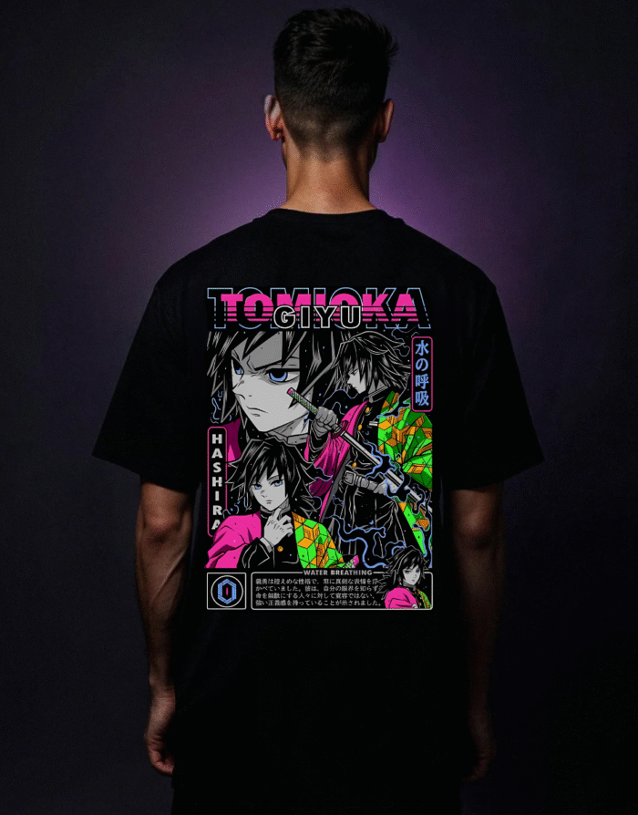 Giyu Water Hashira Oversized Unisex Tee - Image 1