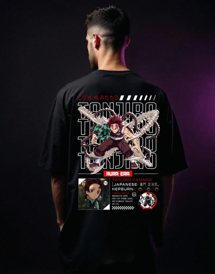 Tanjiro Commando Strike Oversized Unisex Tee - Image 1