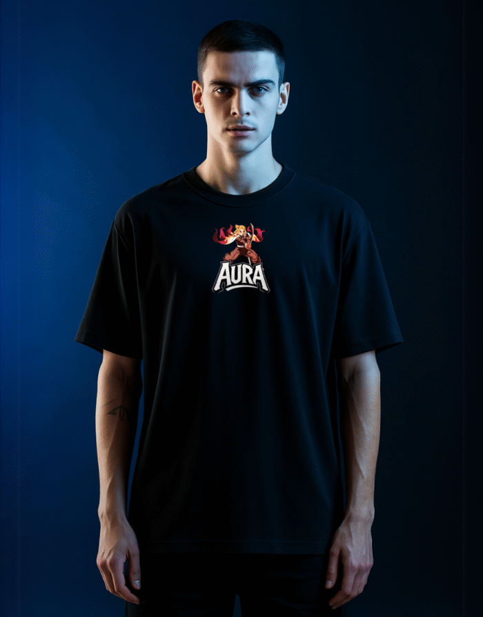 Flame Hashira Rengoku Oversized Unisex Tee - Image 2