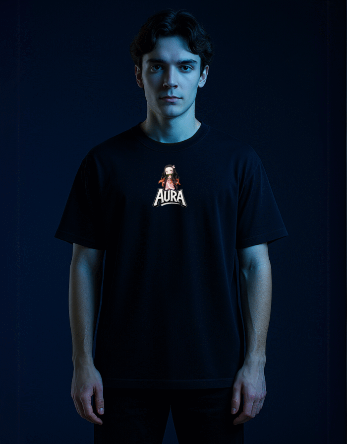 Nezuko Flame Aura Oversized Unisex Tee - Image 2