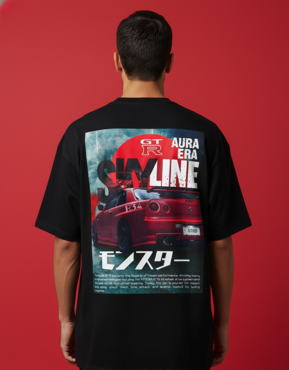 13 Nissan Skyline R34 Monster Tee - Image 1