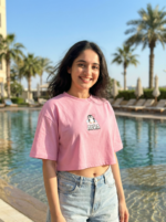 Penguin Love Oversized Crop Top - Image 3