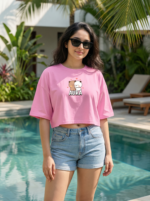 Love Bears Oversized Crop Top