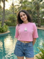 Cute Bunny Oversized Crop Tee - Image 6