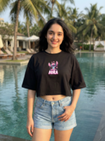 Rose Stitch Oversized Crop Top - Image 3