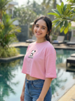 Panda Love Oversized Crop Top - Image 3