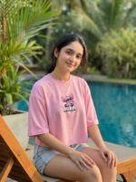 Rose Stitch Oversized Crop Top - Image 4