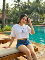 Panda Love Oversized Crop Top - Image 2