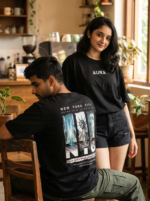 NYC Skyline Dreams Oversized Tee – Unisex - Image 2