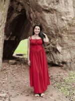 AURA Bloom Flow Maxi Dress – Elegant Everyday Fit - Image 9