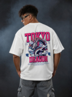 AURA Tokyo Dragon Oversized T-Shirt – White