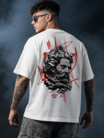 AURA Statue Oversized T-Shirt – White