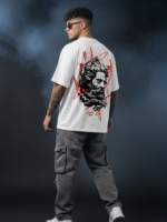 AURA Statue Oversized T-Shirt – White - Image 3