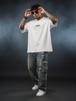 AURA Tokyo Dragon Oversized T-Shirt – White - Image 4