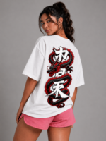 AURA Dragon Kanji Oversized Unisex T-Shirt - Image 7