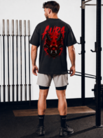 AURA Demon Mask Oversized Unisex T-Shirt - Image 5