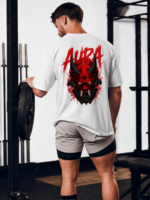 AURA Demon Mask Oversized Unisex T-Shirt - Image 3
