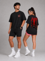 AURA Demon Mask Oversized Unisex T-Shirt - Image 3