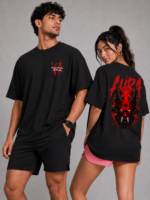 AURA Demon Mask Oversized Unisex T-Shirt - Image 2