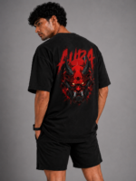AURA Demon Mask Oversized Unisex T-Shirt - Image 5
