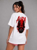 AURA Demon Mask Oversized Unisex T-Shirt - Image 6