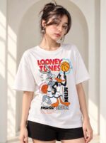 Looney Tunes Hoops Squad Oversized Unisex Tee - Image 2