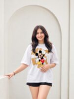 Classic Mickey Gold Oversized Unisex Tee - Image 3